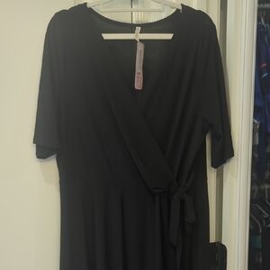 Gilli Black Long Sleeve Wrap Dress